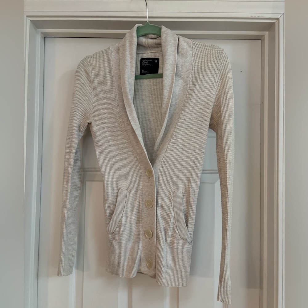 Light Beige Cardigan Sweater